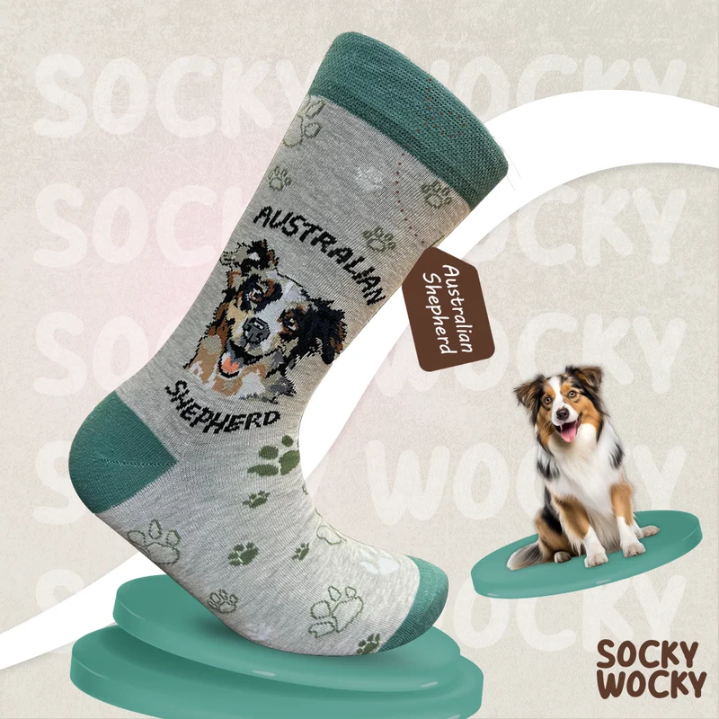 Australian Shepherd Socks Herding Dog Edition