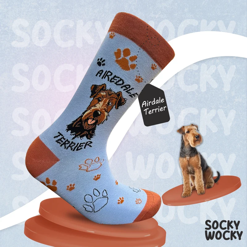 Airedale Terrier Socks Large Terrier Series