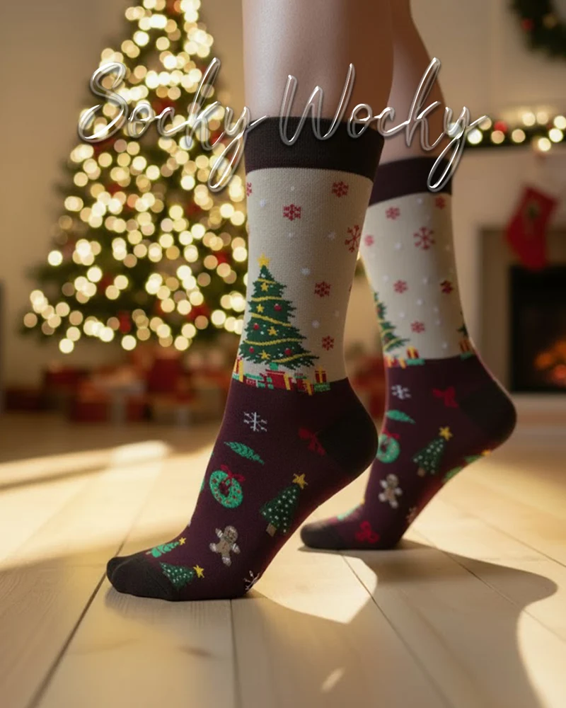 Christmas Tree Socks Holiday Nature Edition