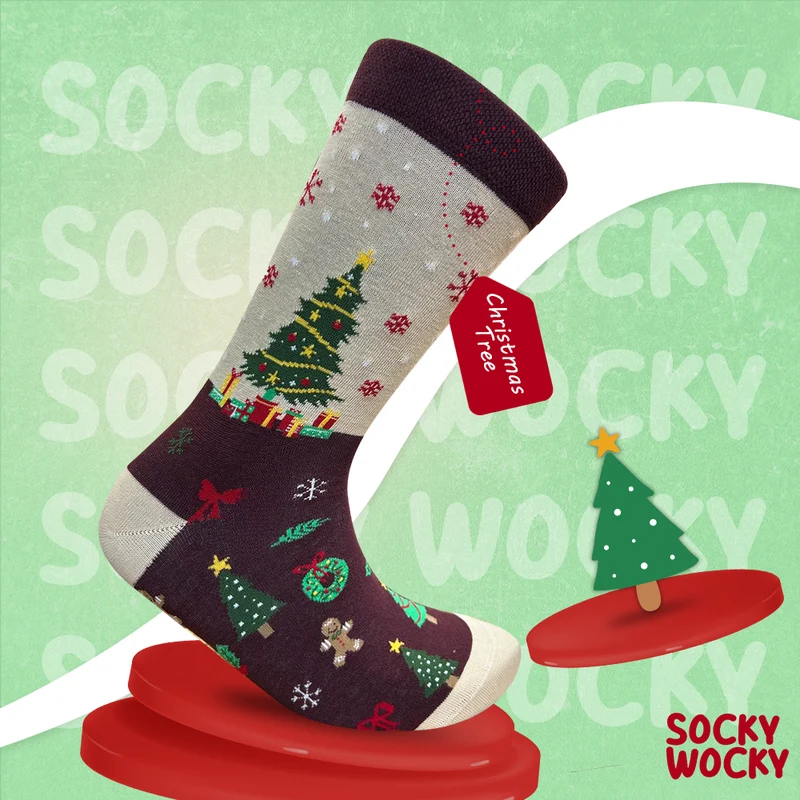 Christmas Tree Socks Holiday Nature Edition