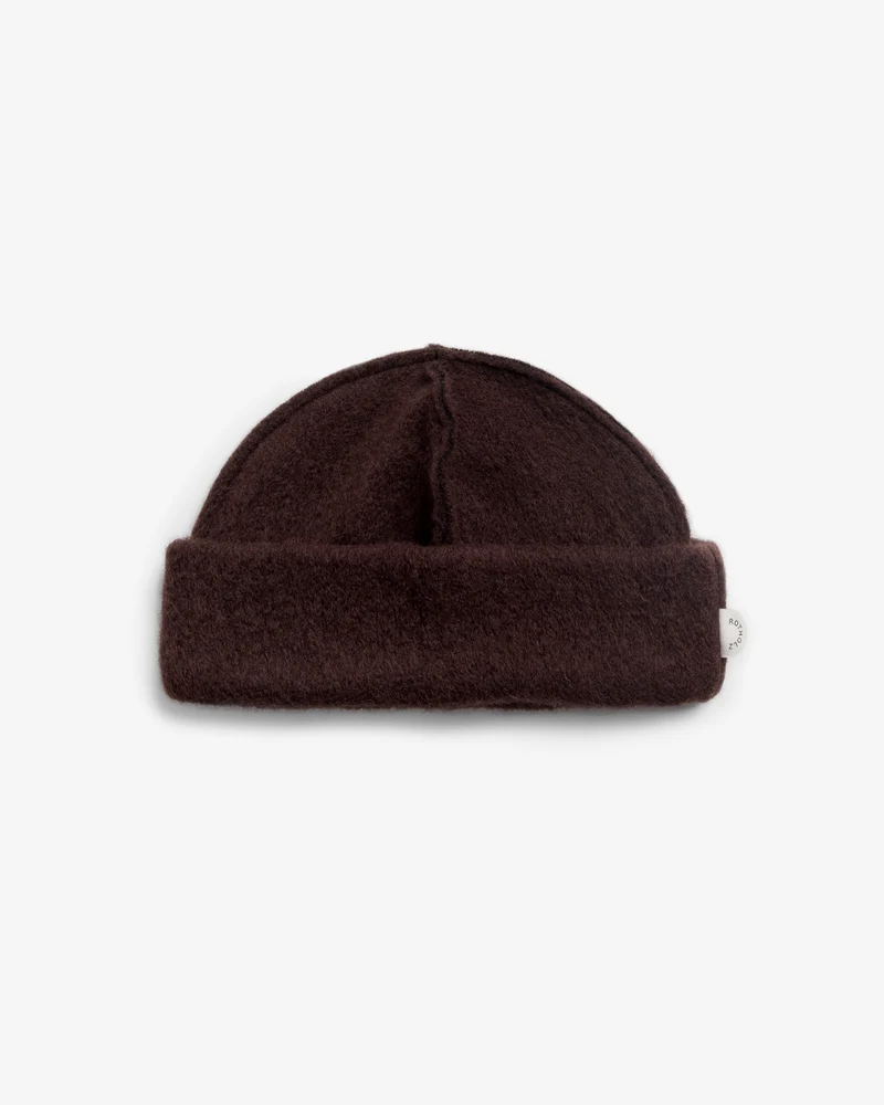 Braune Toque-Mütze aus Bio-Wolle von Rotholz
