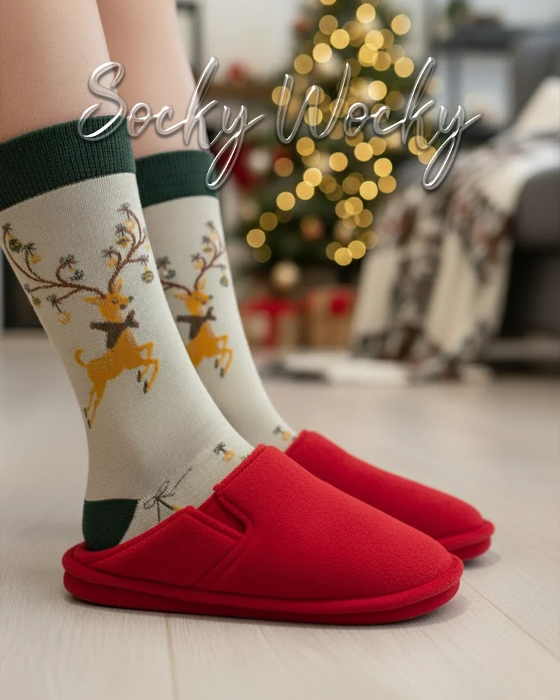 Christmas Deer Socks Winter Animal Edition