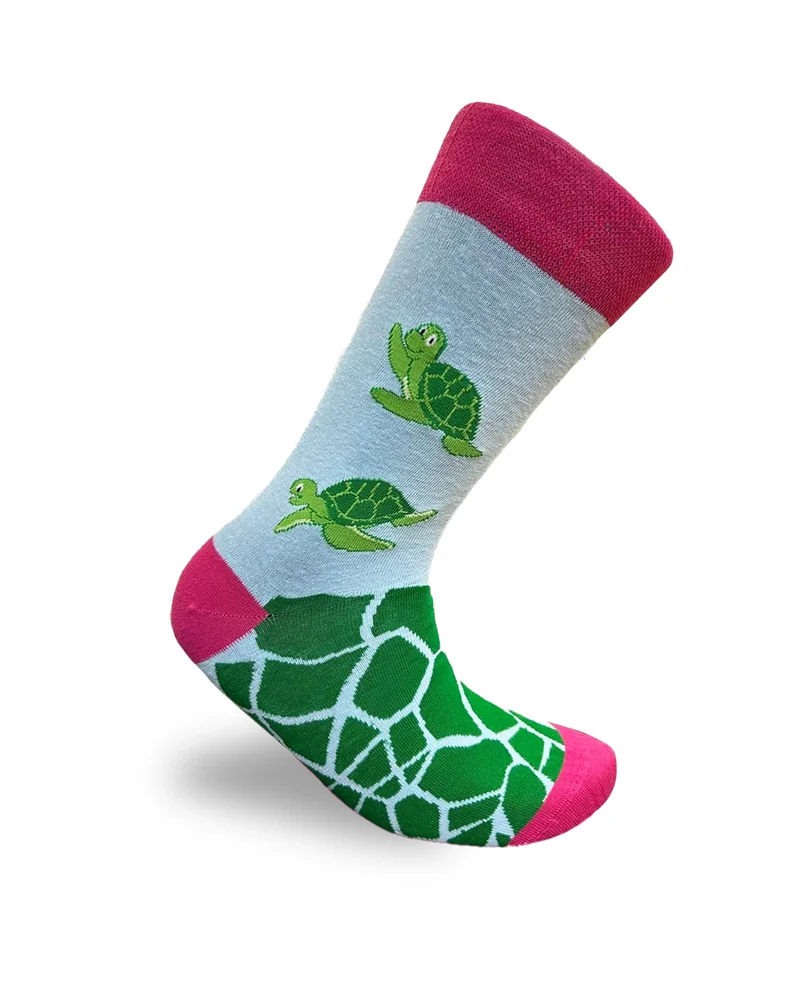 Turtle Pink Socks Ocean Cute Series