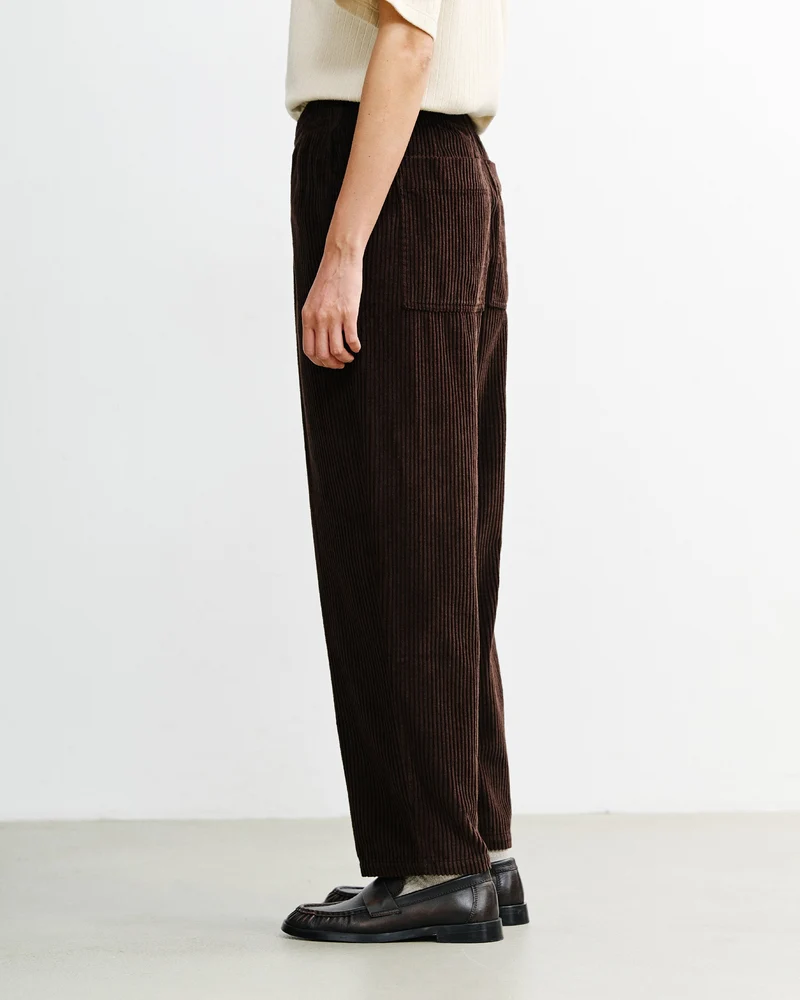Braune Cordhose Weit aus Bio-Baumwolle von Rotholz