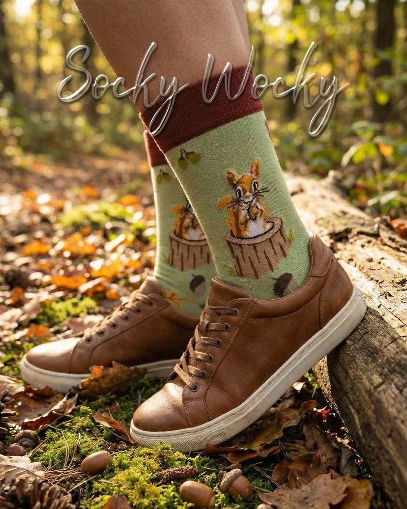 Squirrel Socks Forest Animal Edition