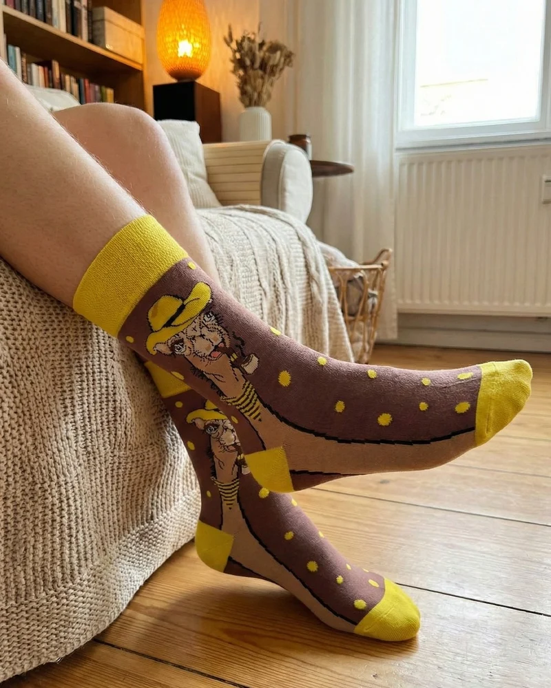 Smoking Camel Socks Desert Humor Series