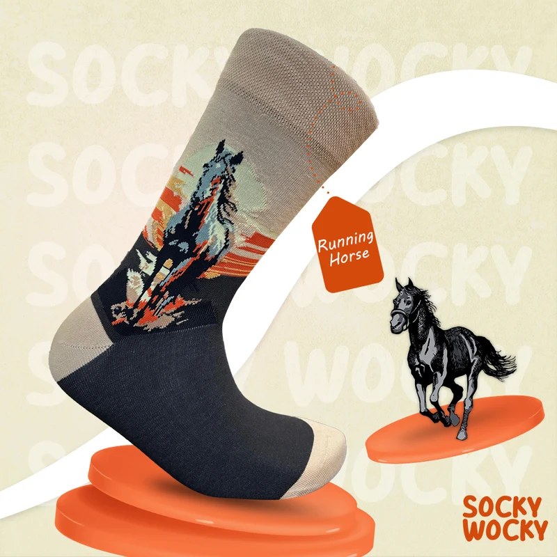 Running Horse Socks Equestrian Sport Edition