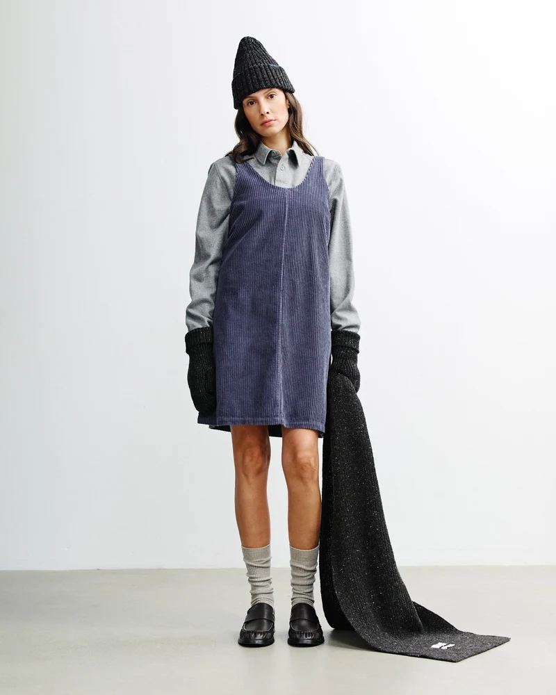 Blaues Kleid Cord aus Bio-Baumwolle von Rotholz