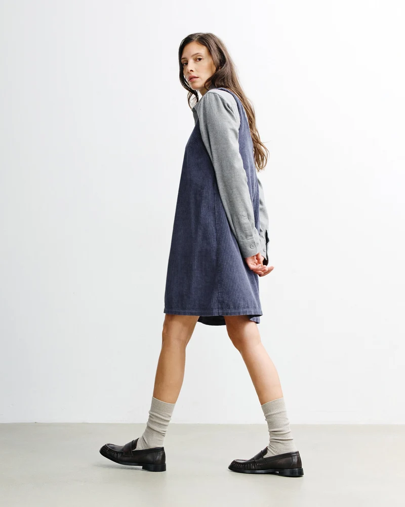 Blaues Kleid Cord aus Bio-Baumwolle von Rotholz