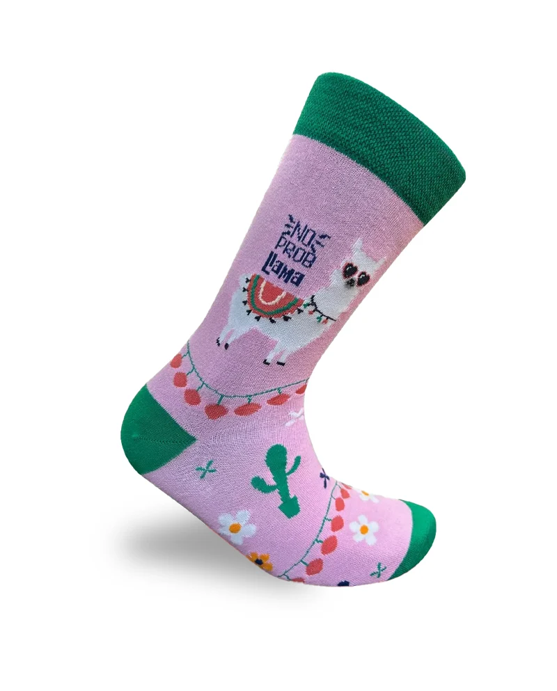 No Prob Llama Socks Funny Animal Series