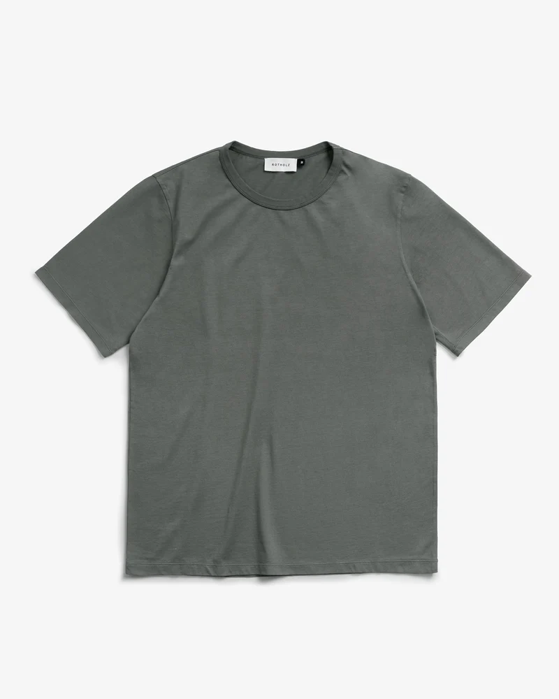 Graues T-Shirt Piqué aus Bio-Baumwolle von Rotholz
