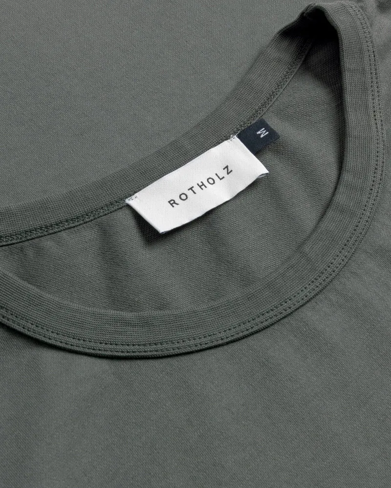 Graues T-Shirt Piqué aus Bio-Baumwolle von Rotholz