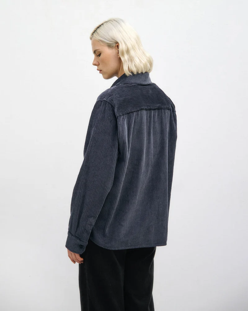 Blaues Hemd Cord aus Bio-Baumwolle von Rotholz