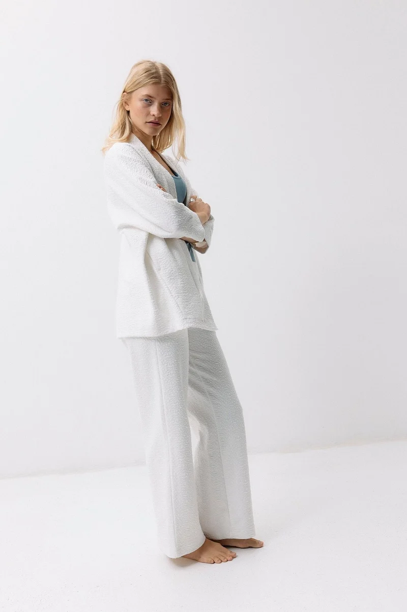 Botanic Jacket - vanilla white aus Bio Baumwolle mit Brennessel-Anteil von Moya Kala