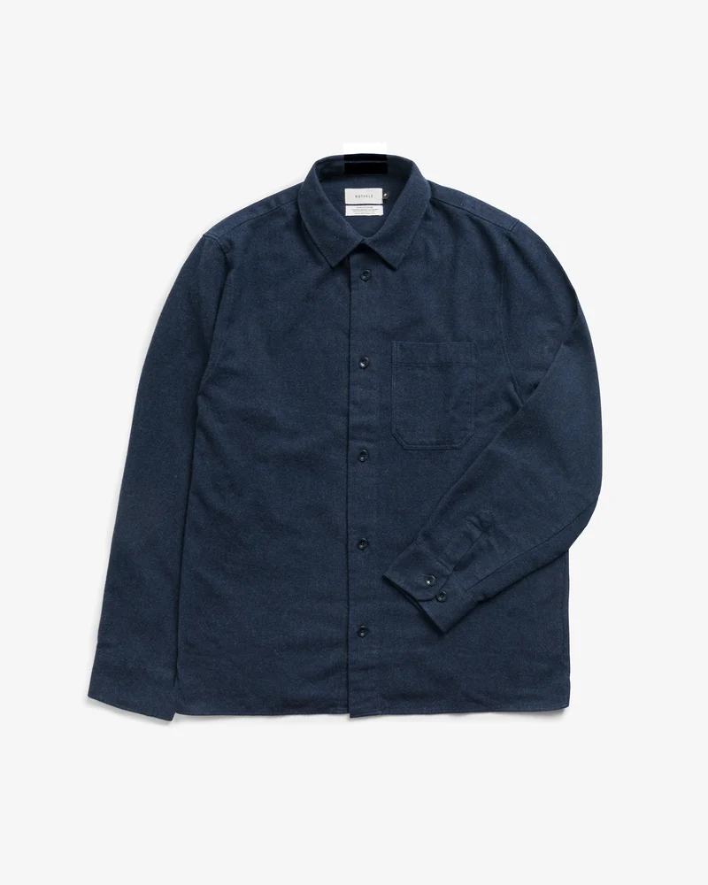 Blaues Hemd Flanell aus Bio-Baumwolle von Rotholz