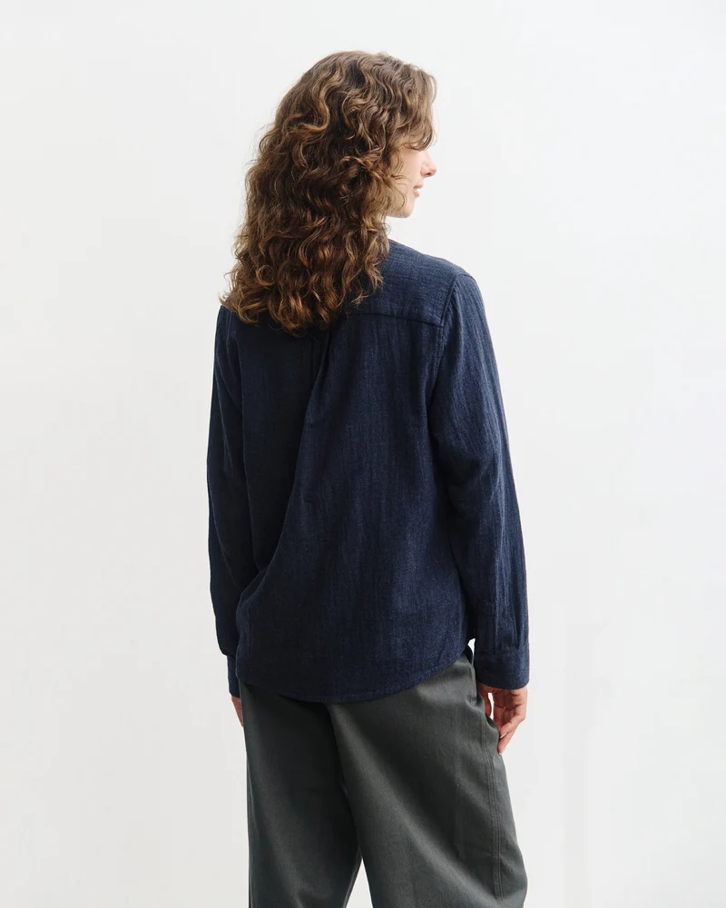 Blaues Hemd Button-Down aus Bio-Baumwolle von Rotholz