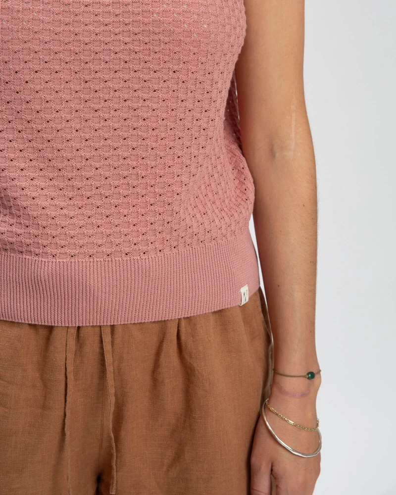 Cotton Knit Top dusk pink