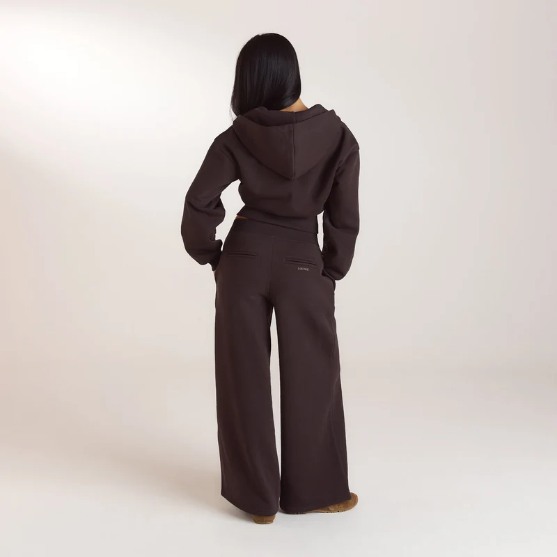 Joggers mit Geradem-Bein - Dunkle Schokolade