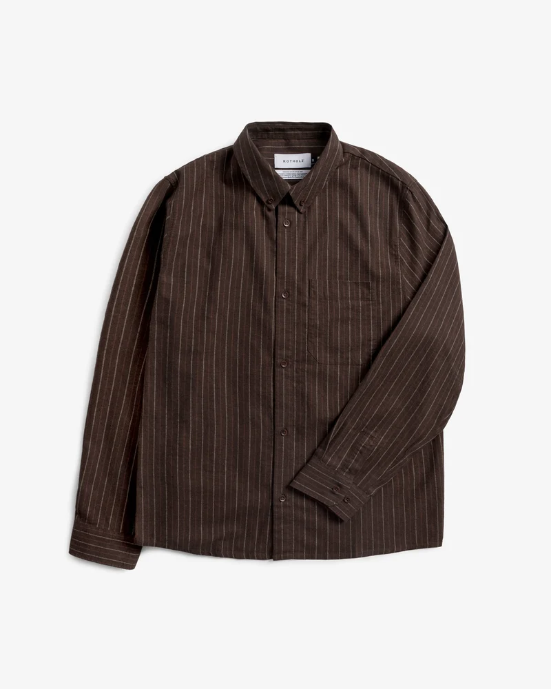 Braunes Hemd Button-Down aus Bio-Baumwolle von Rotholz