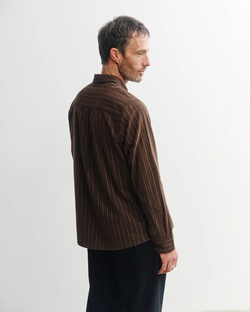 Braunes Hemd Button-Down aus Bio-Baumwolle von Rotholz