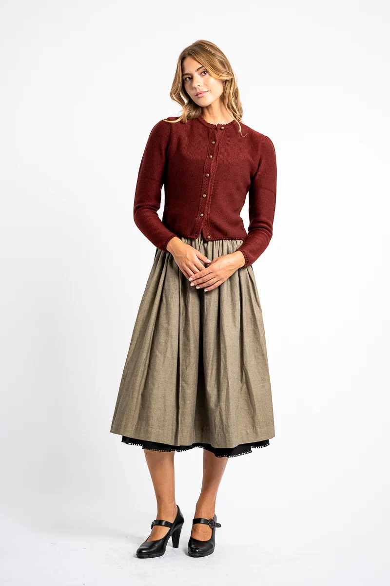Gottseidank Strickjacke Mirl ochsenblut