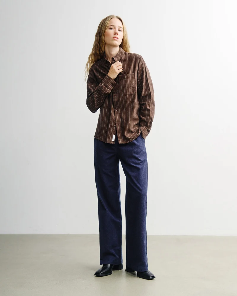 Braunes Hemd Button-Down aus Bio-Baumwolle von Rotholz