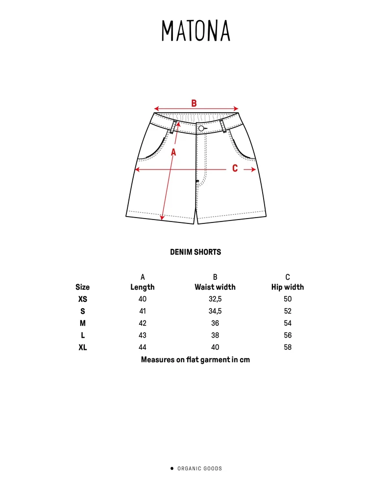 Blaue Shorts aus Bio-Baumwolle von Matona