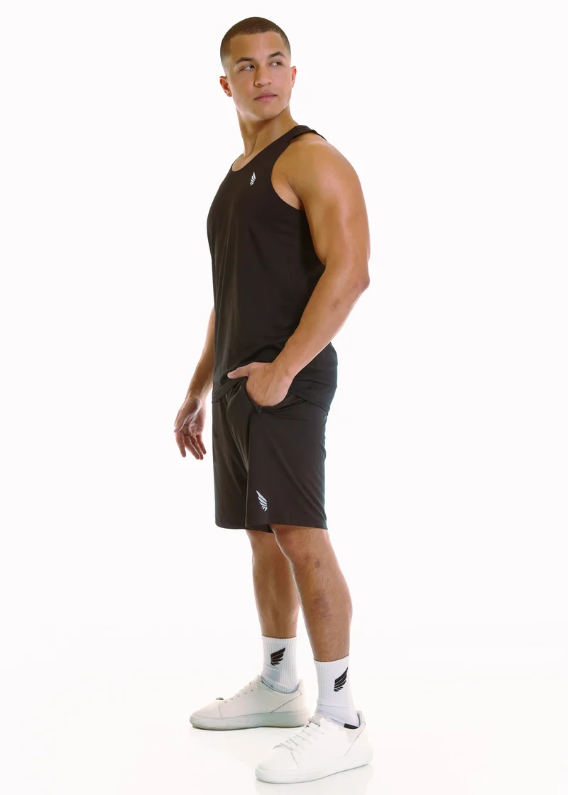 Schwarzes Tank-Top Zeyla Performance aus recyceltem Polyester von Nivays