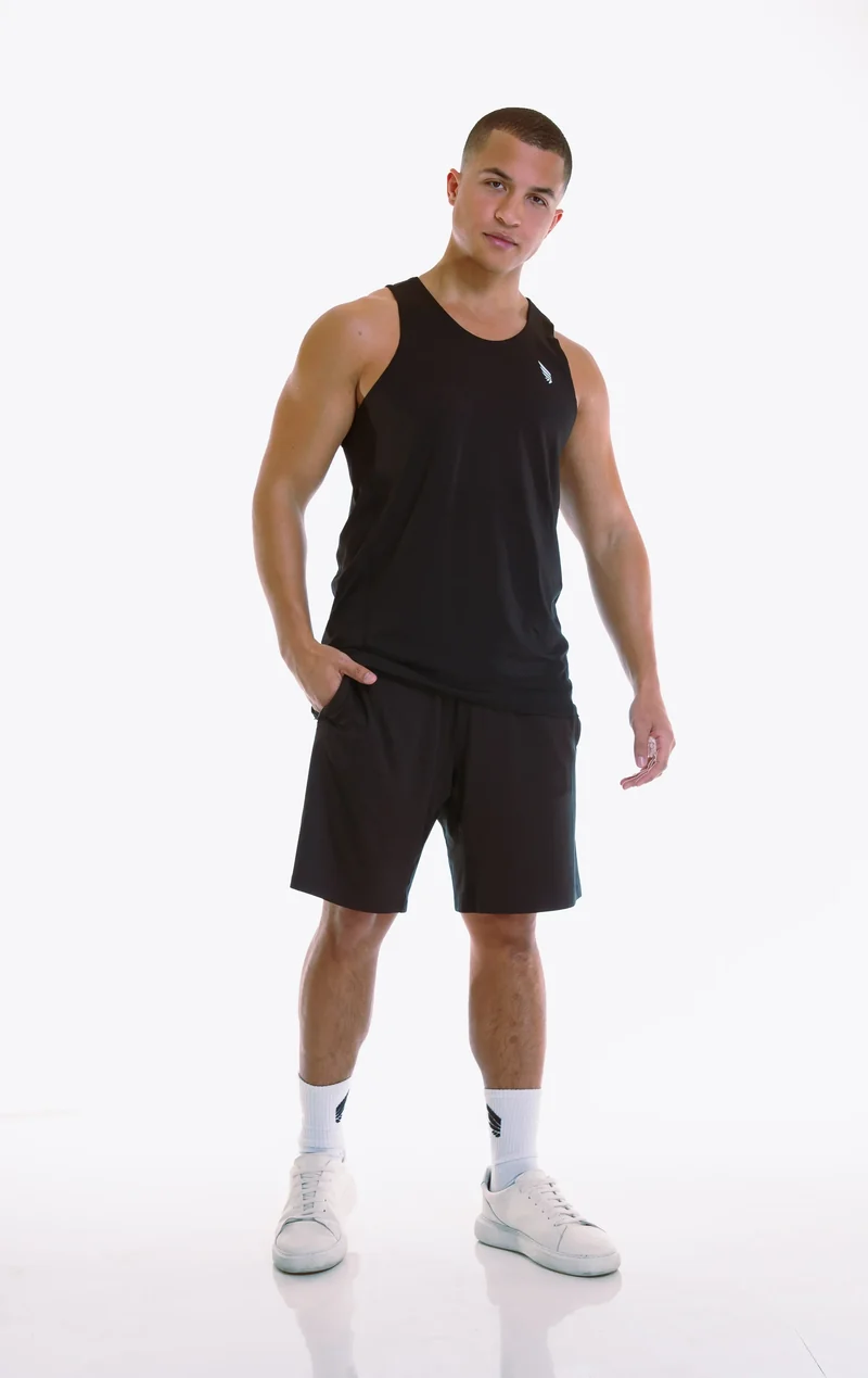 Schwarzes Tank-Top Zeyla Performance aus recyceltem Polyester von Nivays