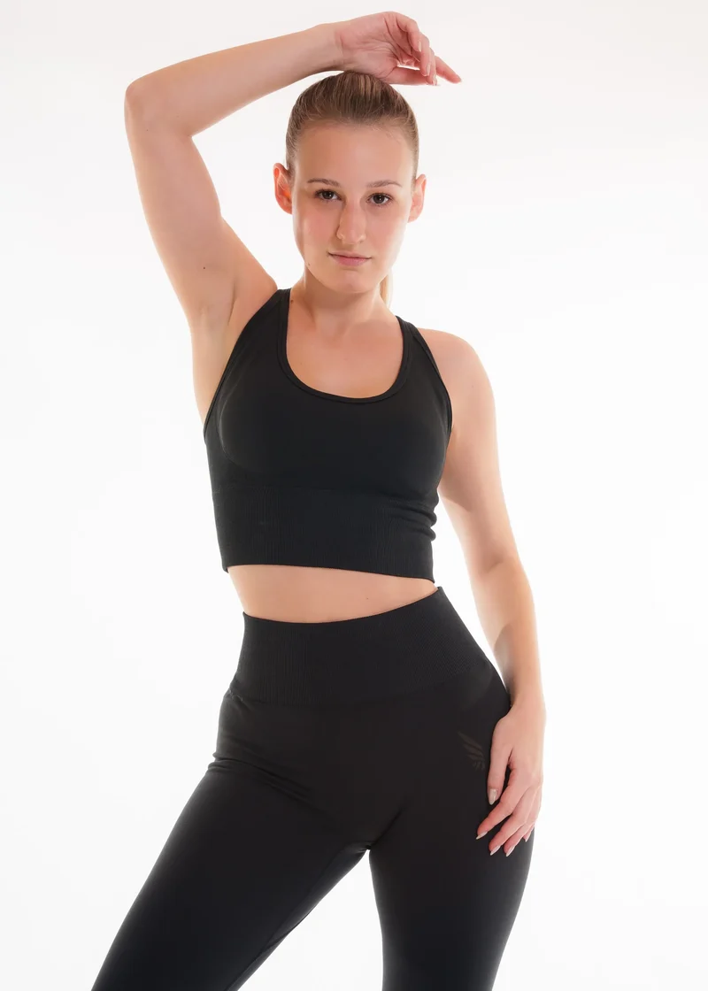 Schwarzes Set Zeyla Seamless aus recyceltem Polyester von Nivays