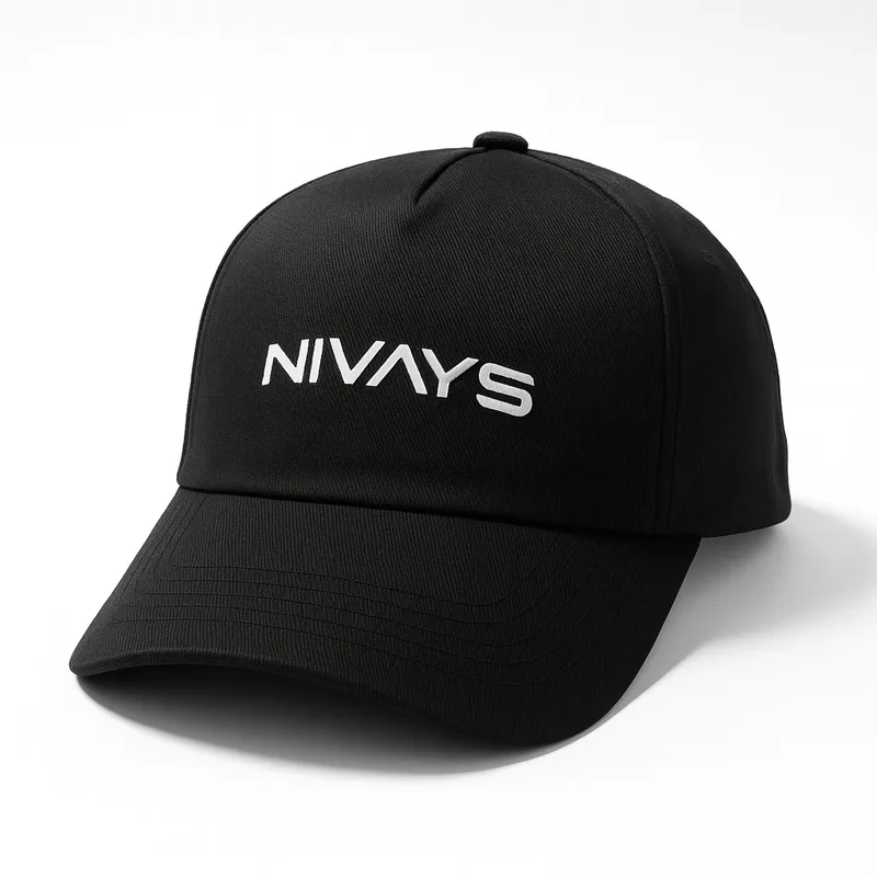 Schwarze Cap Allday Lightweight aus recyceltem Polyester von Nivays