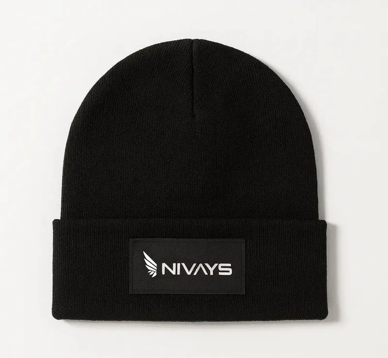 Schwarze Mütze Re:Core aus 100% recycletem PET von Nivays