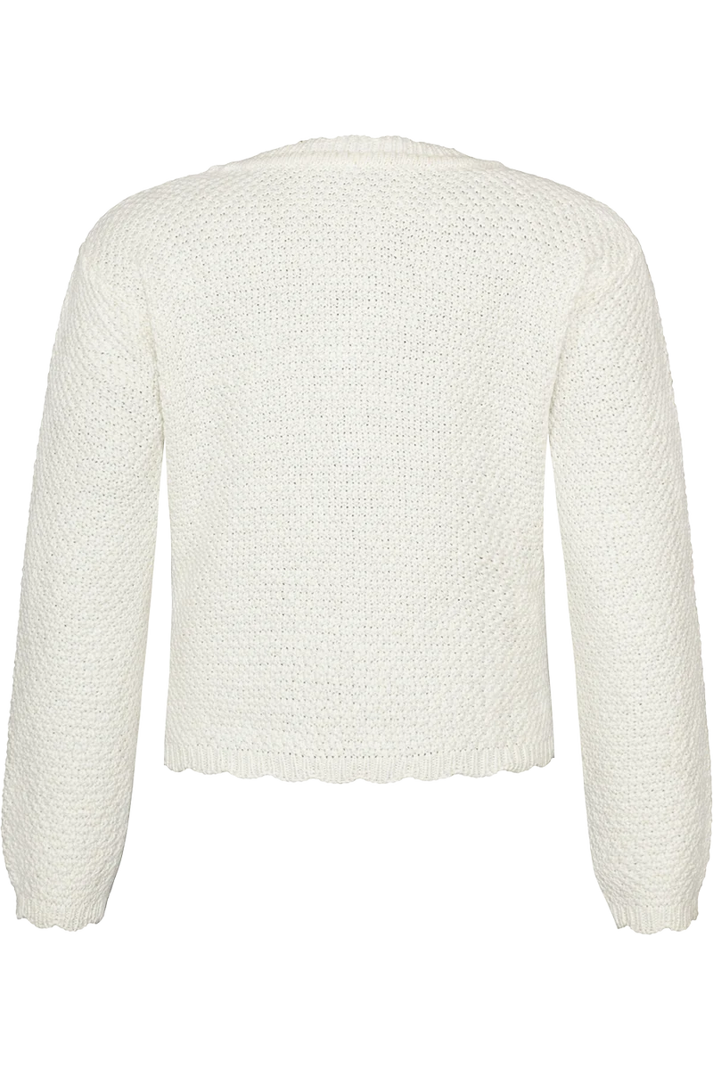 Kinder Trachten-Strickjacke mit Baumwolle - creme