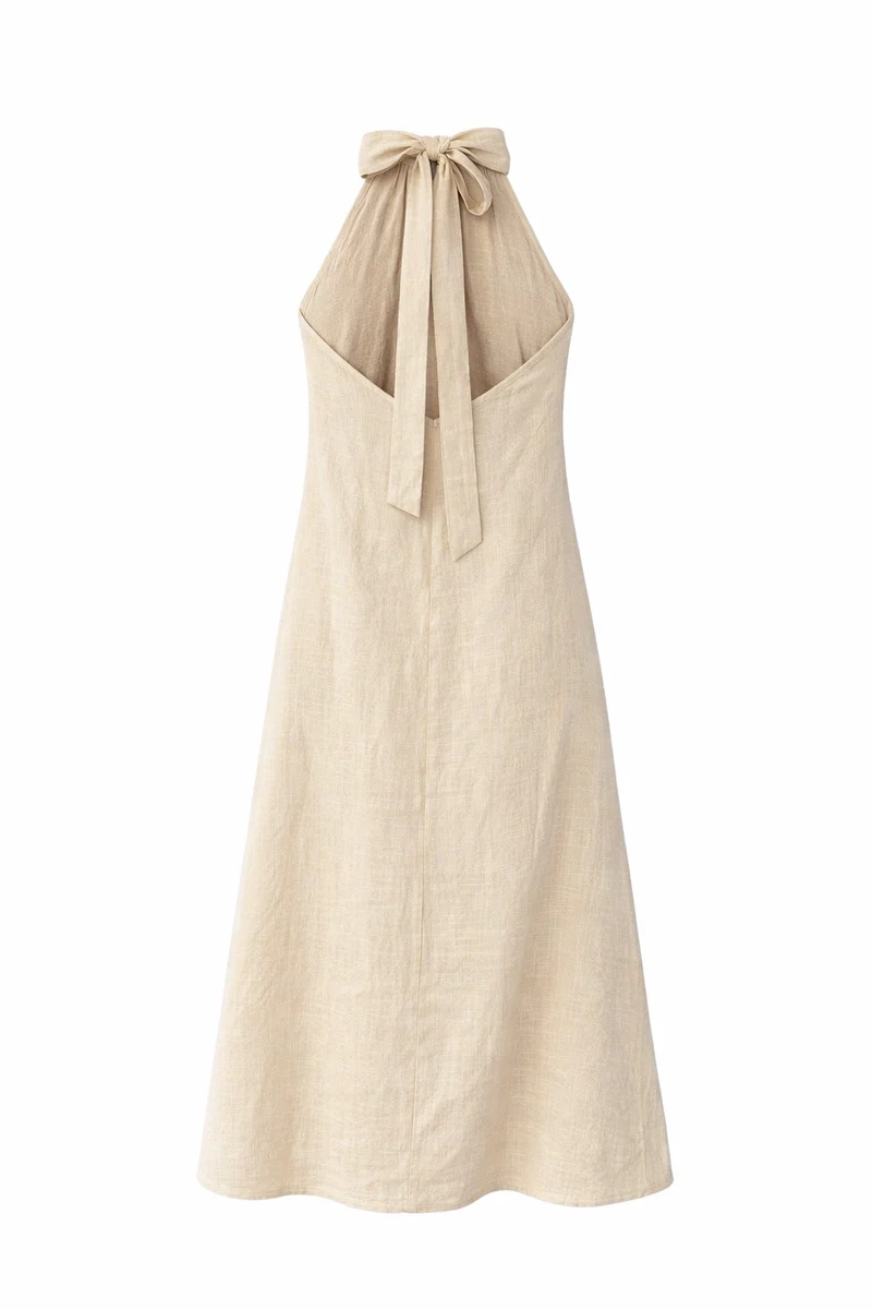 Ecru Kleid the Maxi aus 100% Bio-Baumwolle von Pura Clothing