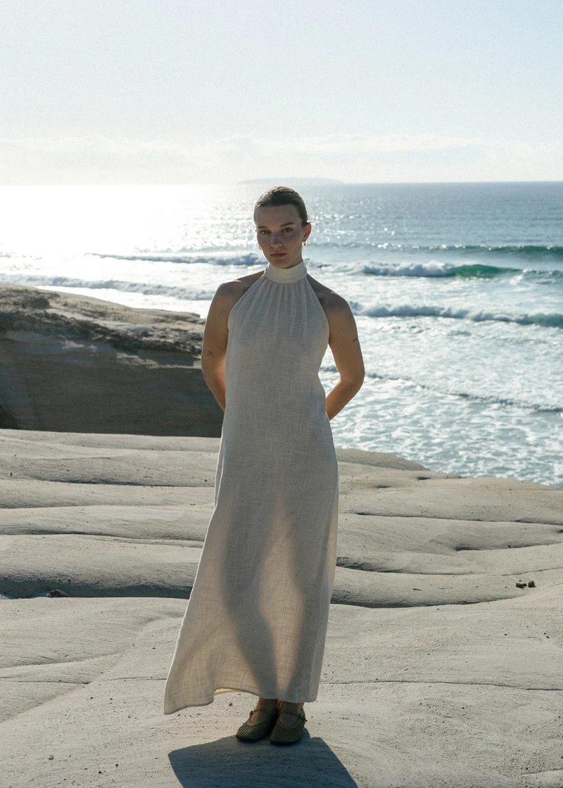 Ecru Kleid the Maxi aus 100% Bio-Baumwolle von Pura Clothing
