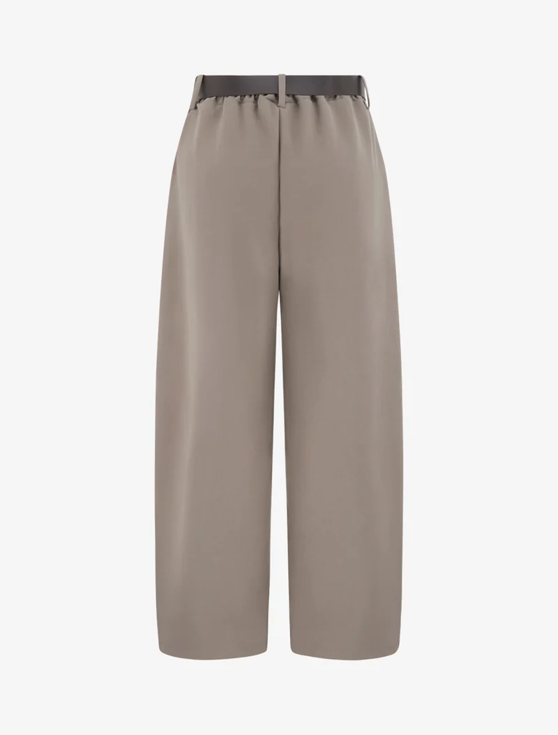 Weit geschnittene Hose mit hoher Taille - Maulwurf