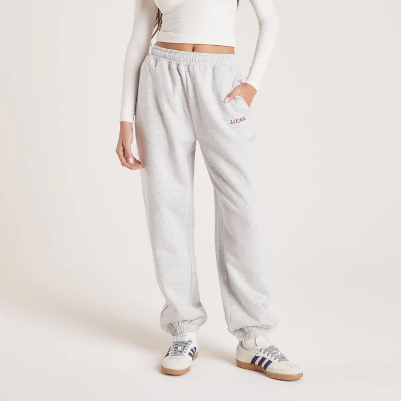 Jogginghose mit Bündchen - Grauer Melange