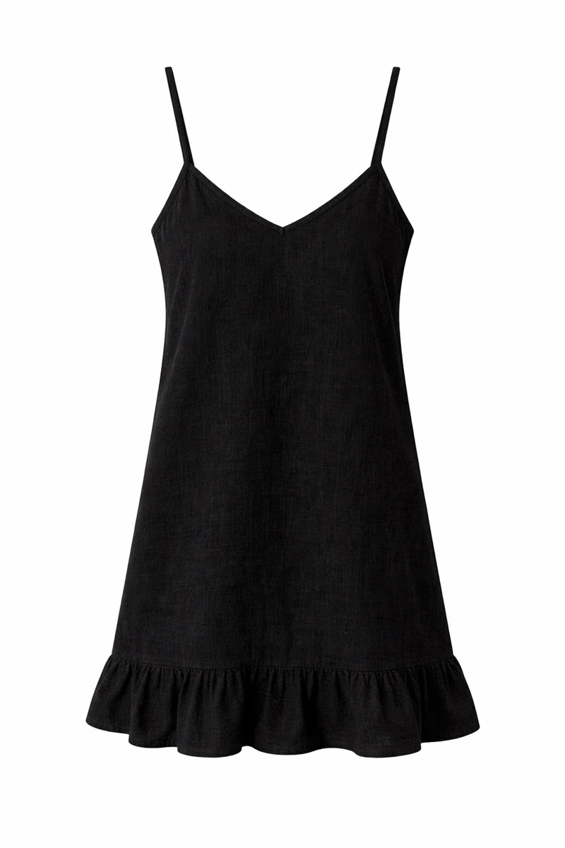 Schwarzes Kleid the Mini aus 100% Bio-Baumwolle von Pura Clothing