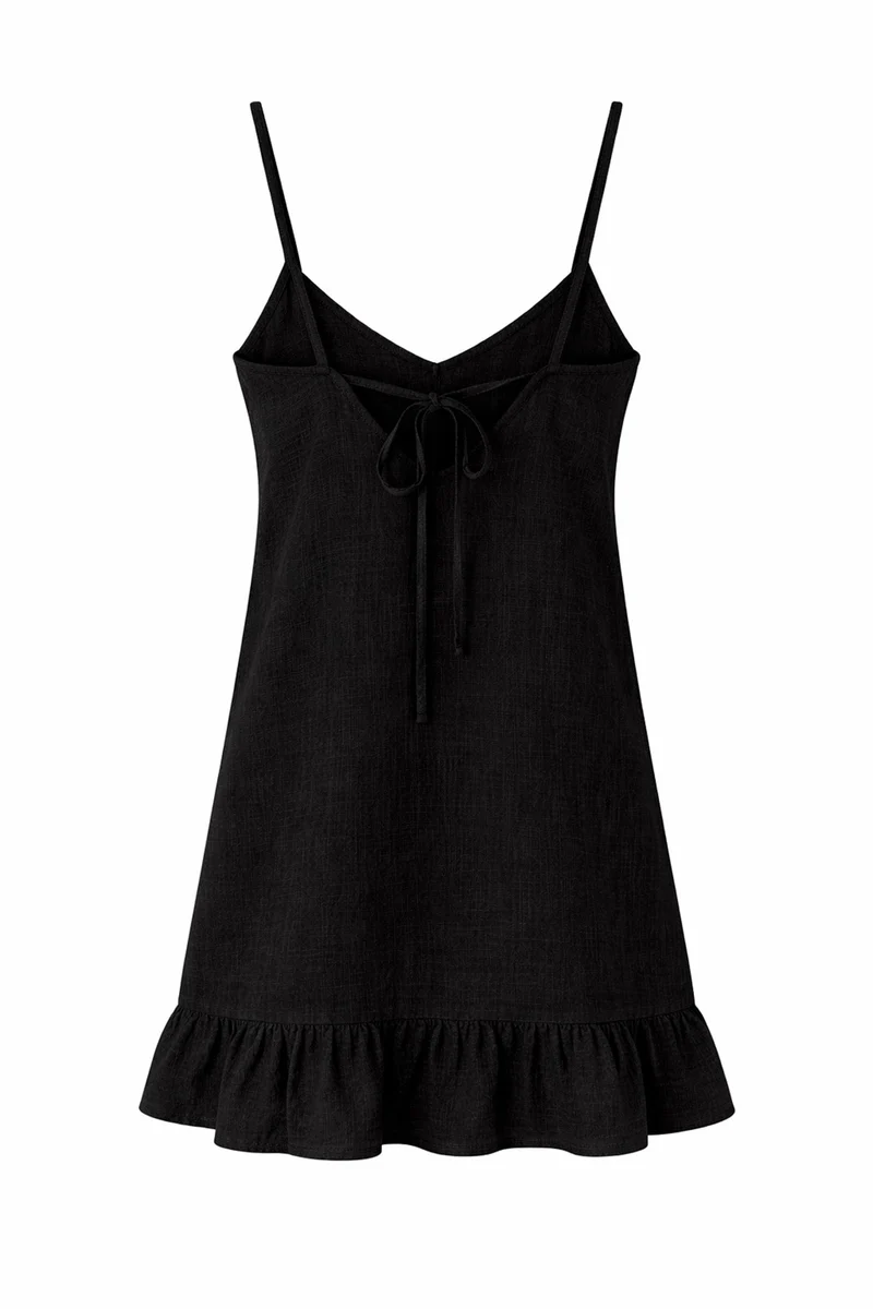 Schwarzes Kleid the Mini aus 100% Bio-Baumwolle von Pura Clothing