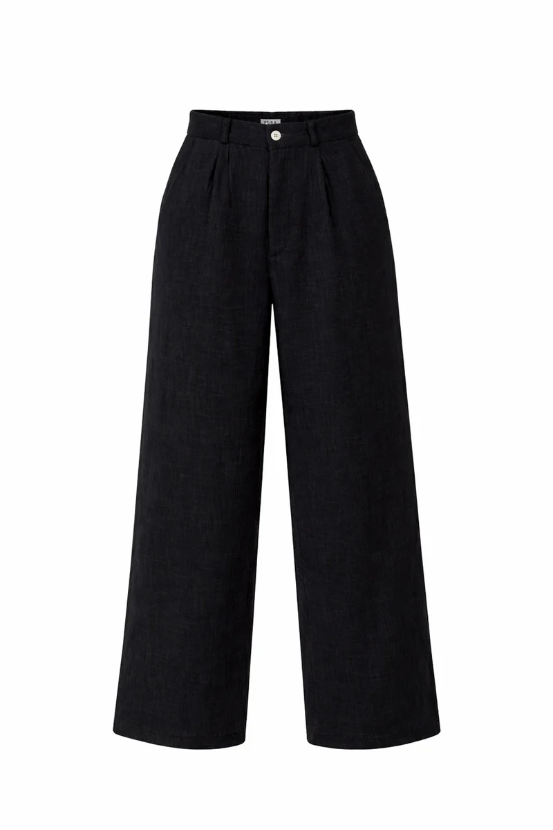 Schwarze Hosen the Lauren aus 100% Bio-Baumwolle von Pura Clothing