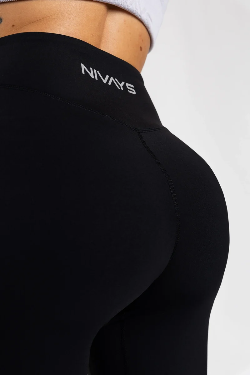 Schwarze Leggings Pulse Everywear aus recyceltem Polyamid von Nivays