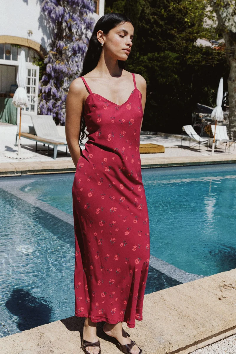 Rotes Kleid Jade aus FSC-Viskose von Avani