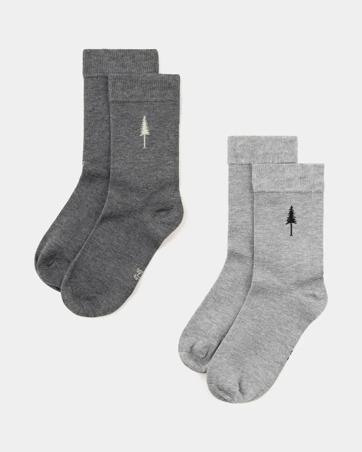 Graues Socken-Set Tree Standard aus Tencel von Nikin