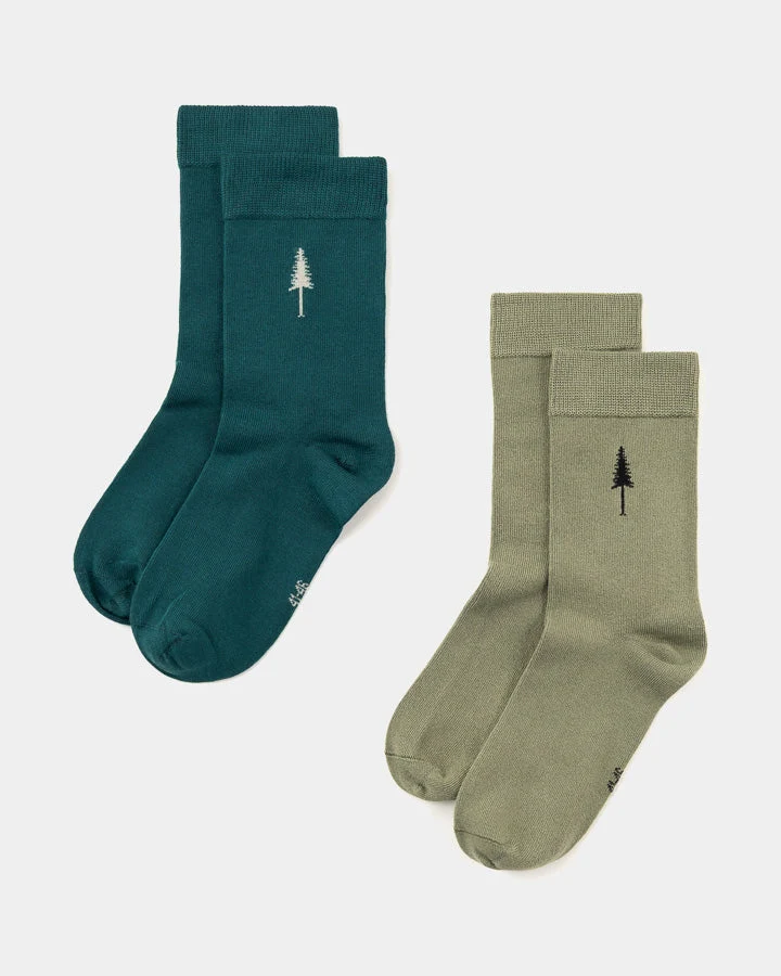 Grünes Socken-Set Tree Standard aus Tencel von Nikin