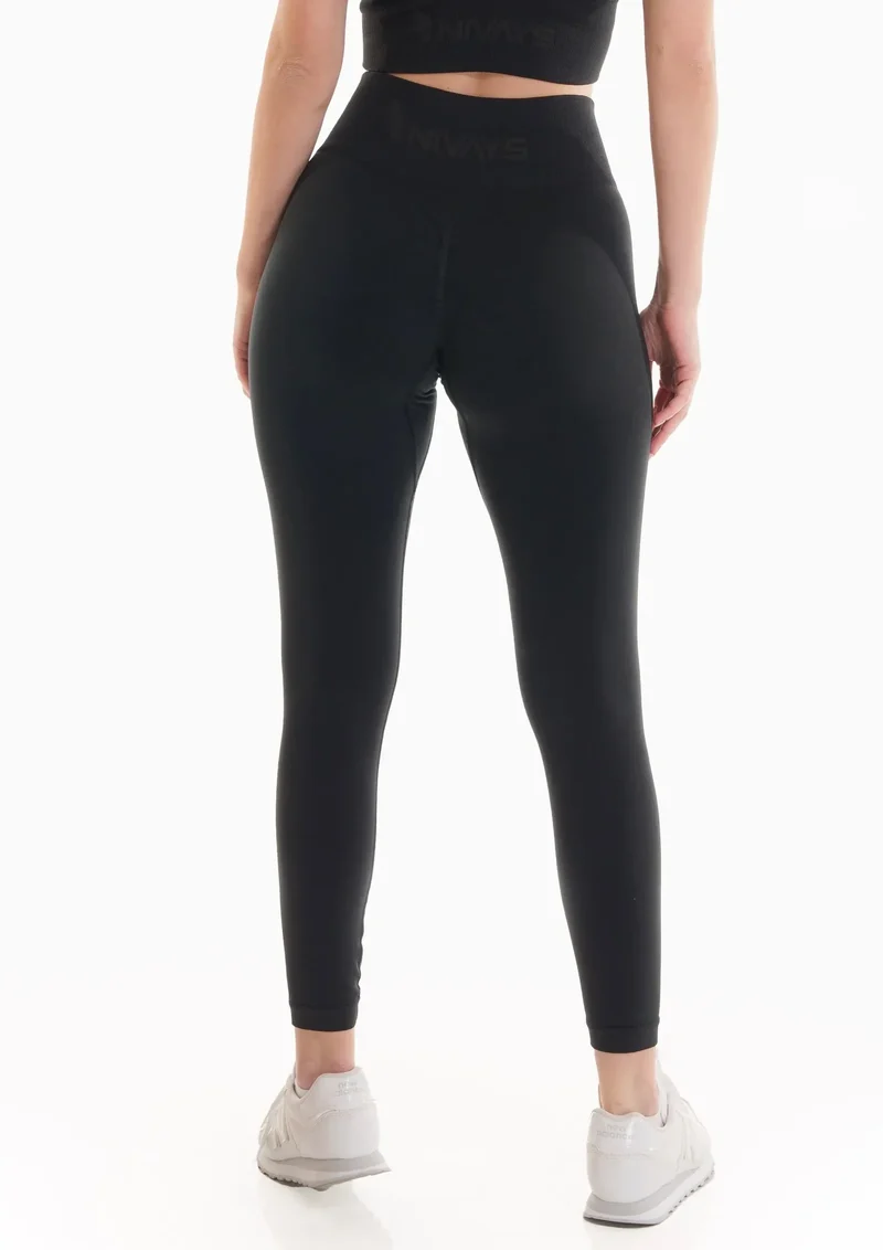 Schwarze Leggings Zeyla Seamless Booty aus recyceltem Polyester von Nivays