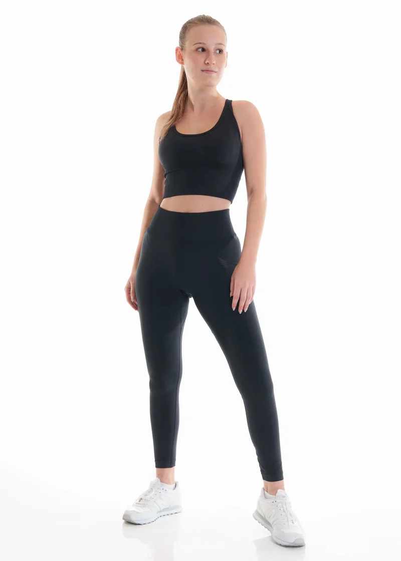 Schwarze Leggings Zeyla Seamless Booty aus recyceltem Polyester von Nivays