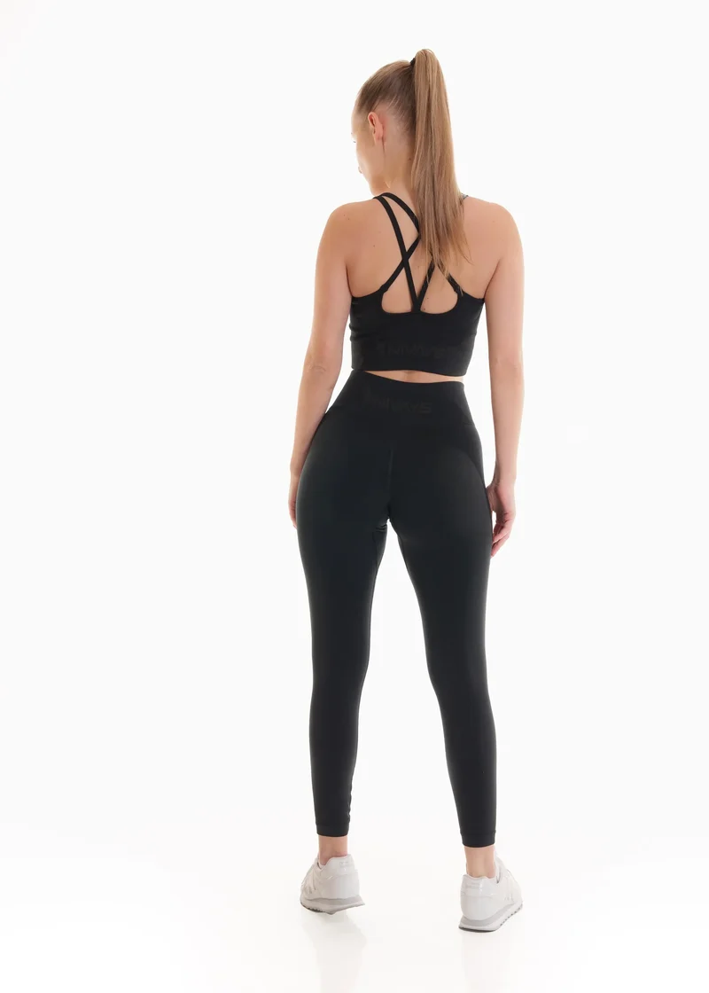 Schwarze Leggings Zeyla Seamless Booty aus recyceltem Polyester von Nivays