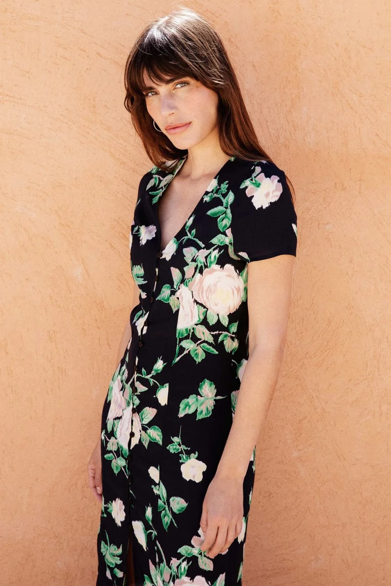 Schwarzes Kleid Saule aus Ecovero-Viskose von Avani