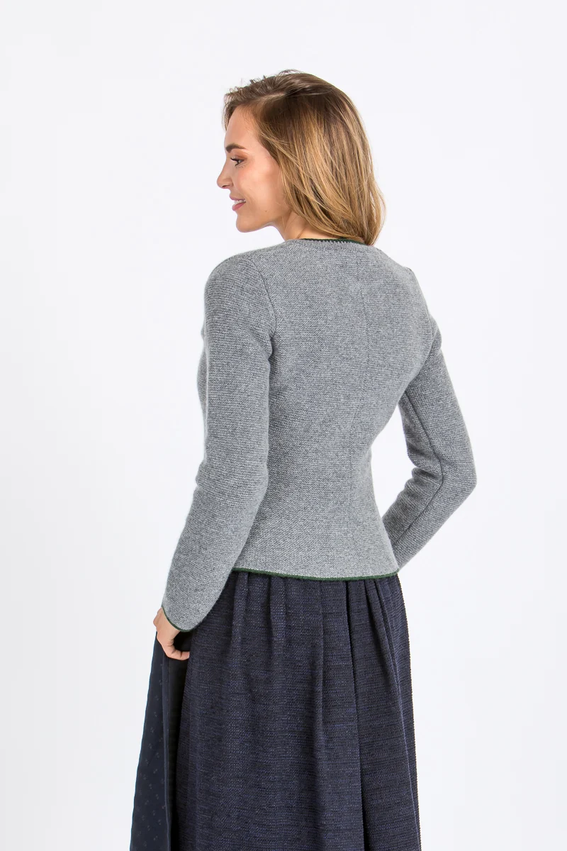 Almliebe Strickjacke Donauwörth Mittelgrau