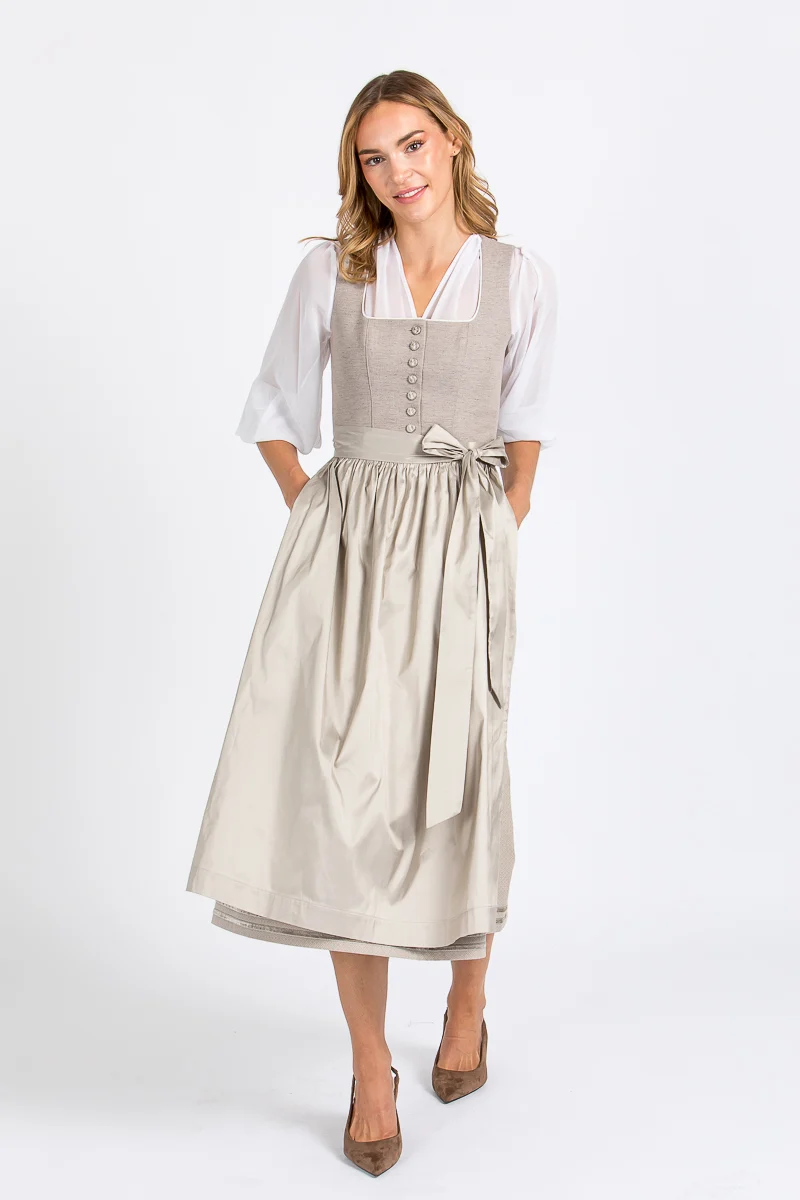 Almliebe Dirndl Mitzi Creme Seide